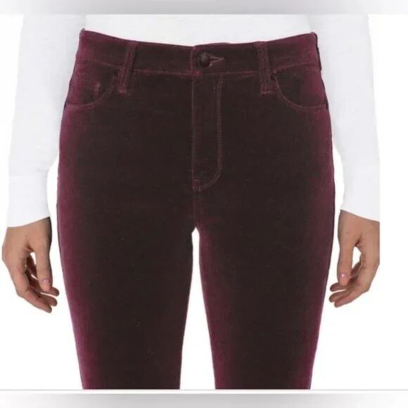 Well Worn Ladies' Pant High-Rise Luxe Velvet Tapered Pant size 8 / 29 - Picture 3 of 11